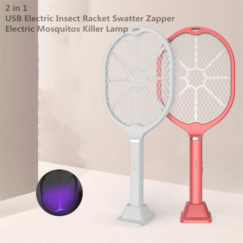 2200V Электрический usb зарядник для насекомых ракетки мухобойка Zapper Перезаряжаемые