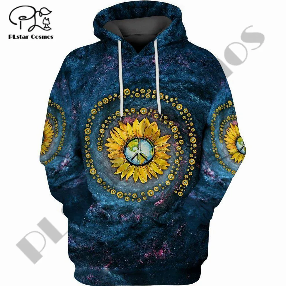 

PLstar Cosmos 3Dprint Newest Hippie Trrip Sunflower Art Harajuku Funny Unique Unisex Casual Black White Hoodies/Sweatshirt/Zip 1