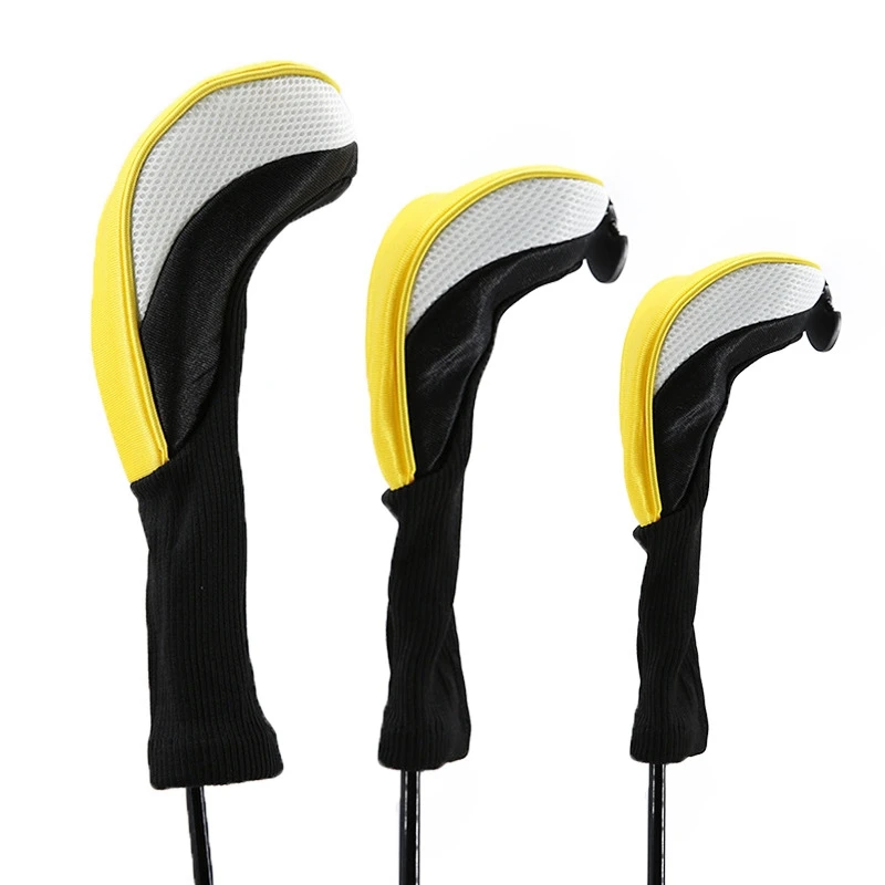 

3Pcs Golf Club Head Cover Fairway Hybrid Golf Club Head Covers Interchangeable Number Tag