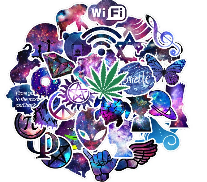 35pcs/Lot Vsco Sticker for Kids Anime Laptop Stickers Pack Skateboard Motorcycle Girl Toys Children Cool Animal | Игрушки и хобби