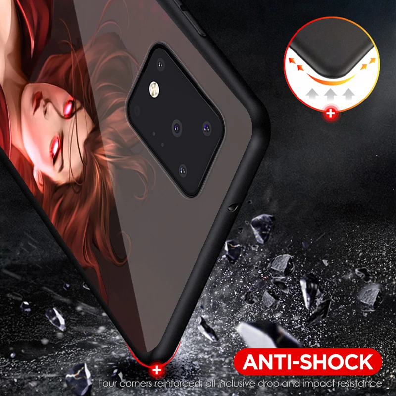 

Wanda the Scarlet Witch For Samsung Note 20 10 8 9 M02 M31 S M60S M40 M30 M21 M20 M10 S Ultra Pro Plus Black Phone Case