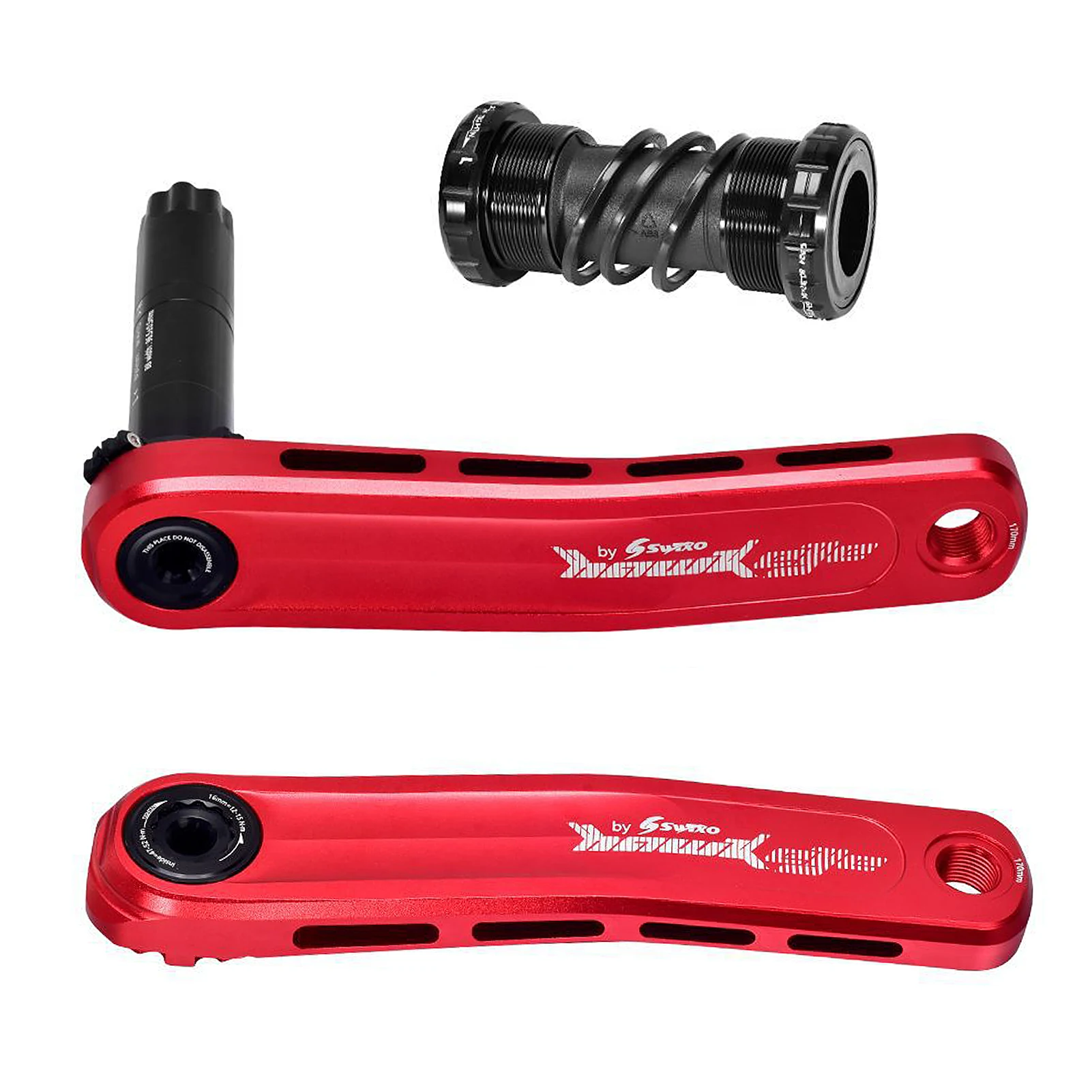 

MTB Mountain Bike Crank Set 170mm Bicycle Crankset Crank Arm Set with Bottom Bracket 2021 New