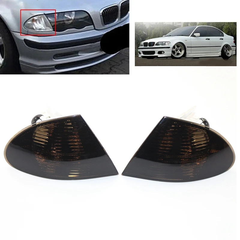 Сигнальные угловые маркерные огни-фонари для BMW 3-серии E46 4D Sedan 1998-2001 63136902765 63136902766 Smoke Park.