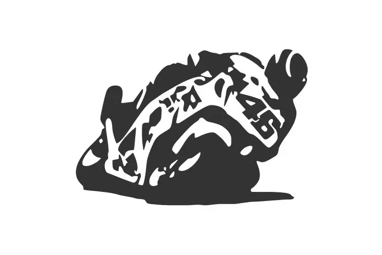 Декоративная наклейка на автомобиль "Смелый человек, трёщащий землю на мотоцикле" FA548.