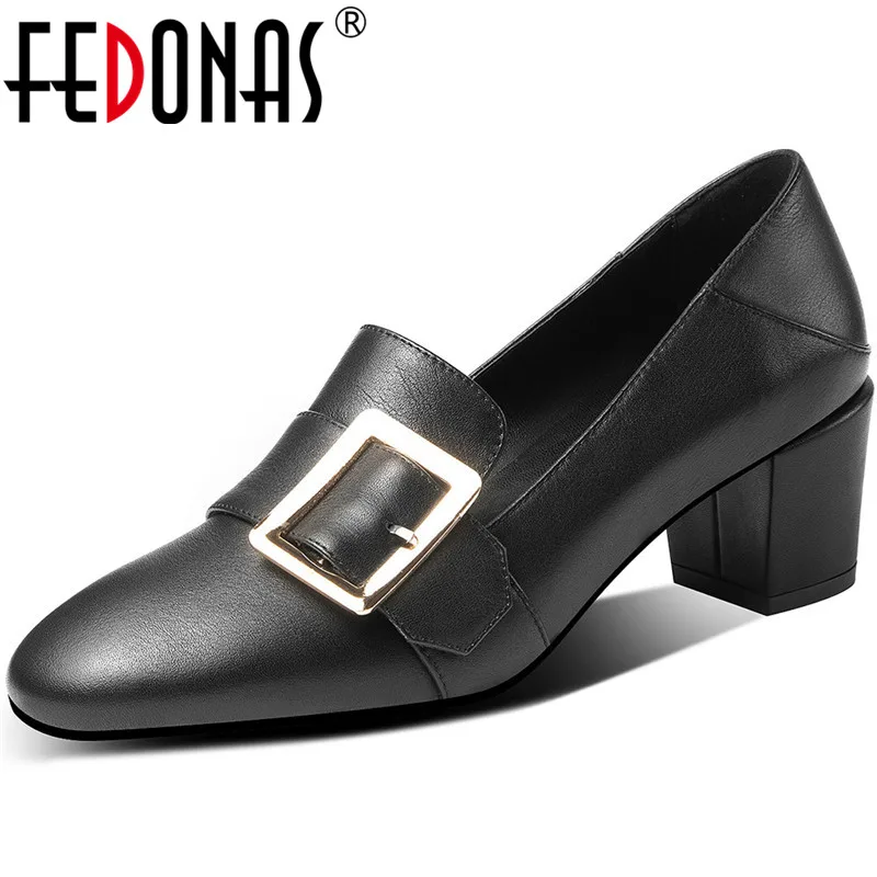 Женские вечерние туфли лодочки FEDONAS брендовые из натуральной кожи с