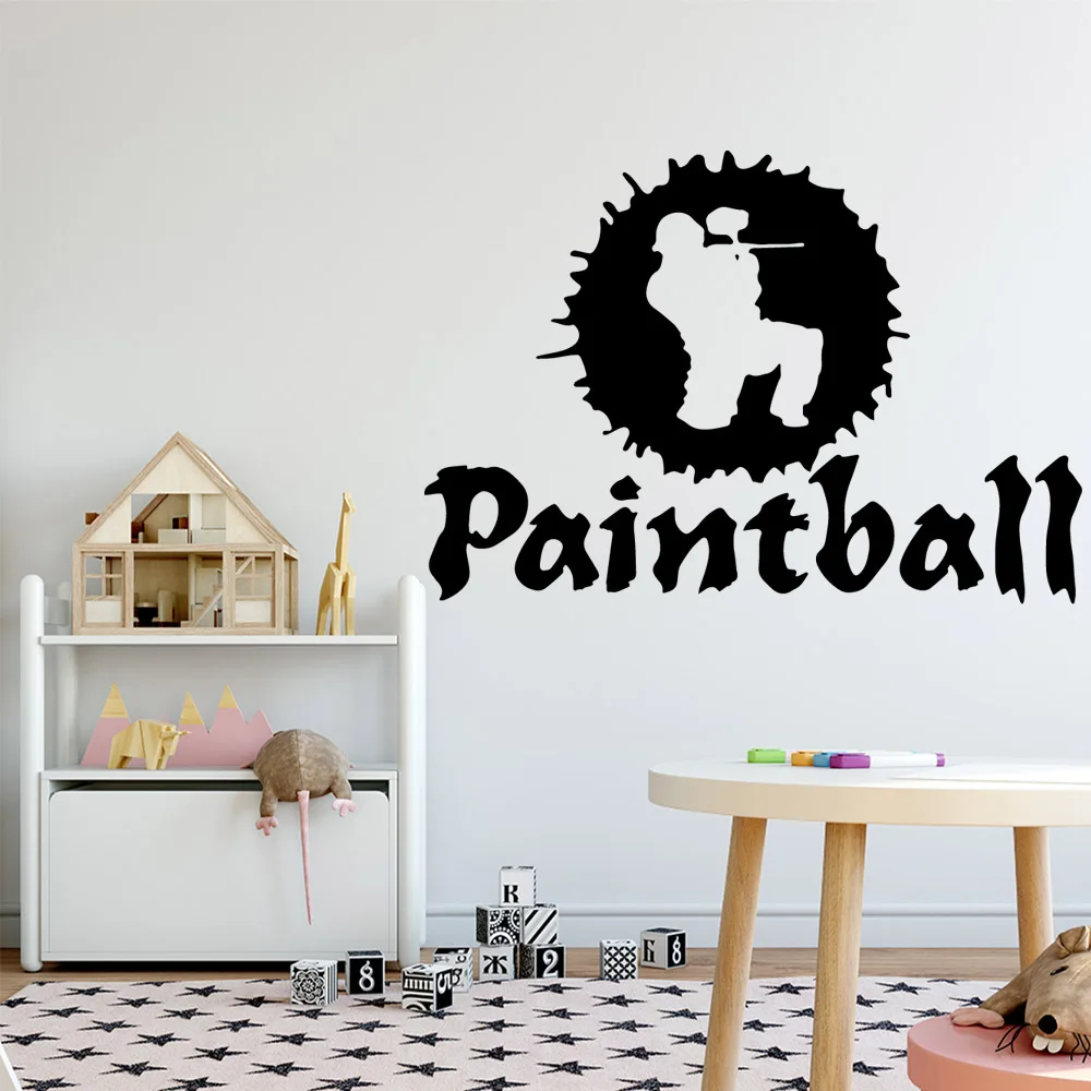Прямая поставка стикеры на стену в стиле пейнтбола современная модная Наклейка