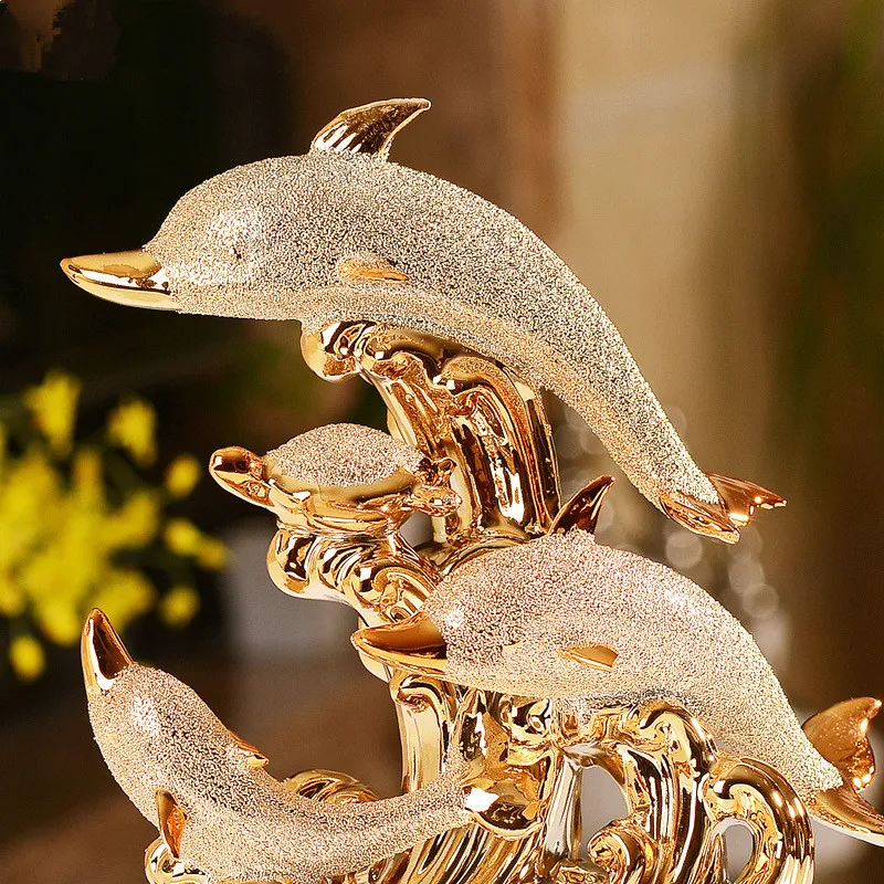 

dolphin love statue, ceramic frosted handmade modern home sculpture crafts, home decoration accessories, gifts for couples