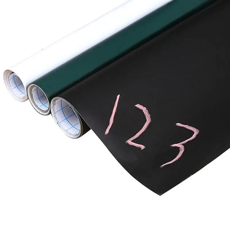 

Chalkboard Wall Sticker PVC Removable Wallpaper Mural Draw Decal for Home Classroom Office 45x100cm (with 5 Chalk, Random