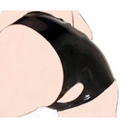 Женский пояс верности, Эротические трусики с открытой промежностью, нижнее белье из искусственной кожи, эротическое сексуальное нижнее белье, блестящее бикини