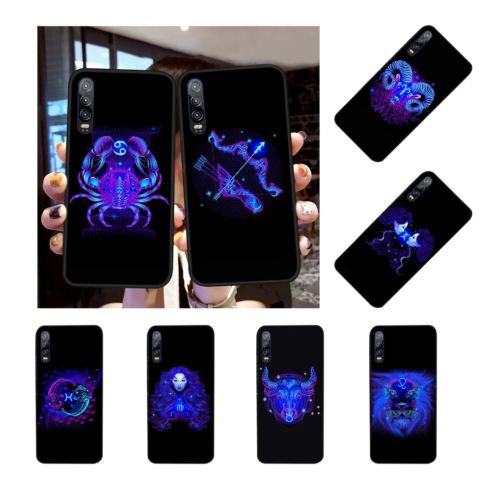 NBDRUICAI Знаки зодиака черный ТПУ мягкий резиновый чехол для телефона Huawei P30 P20 P10 P9 P8