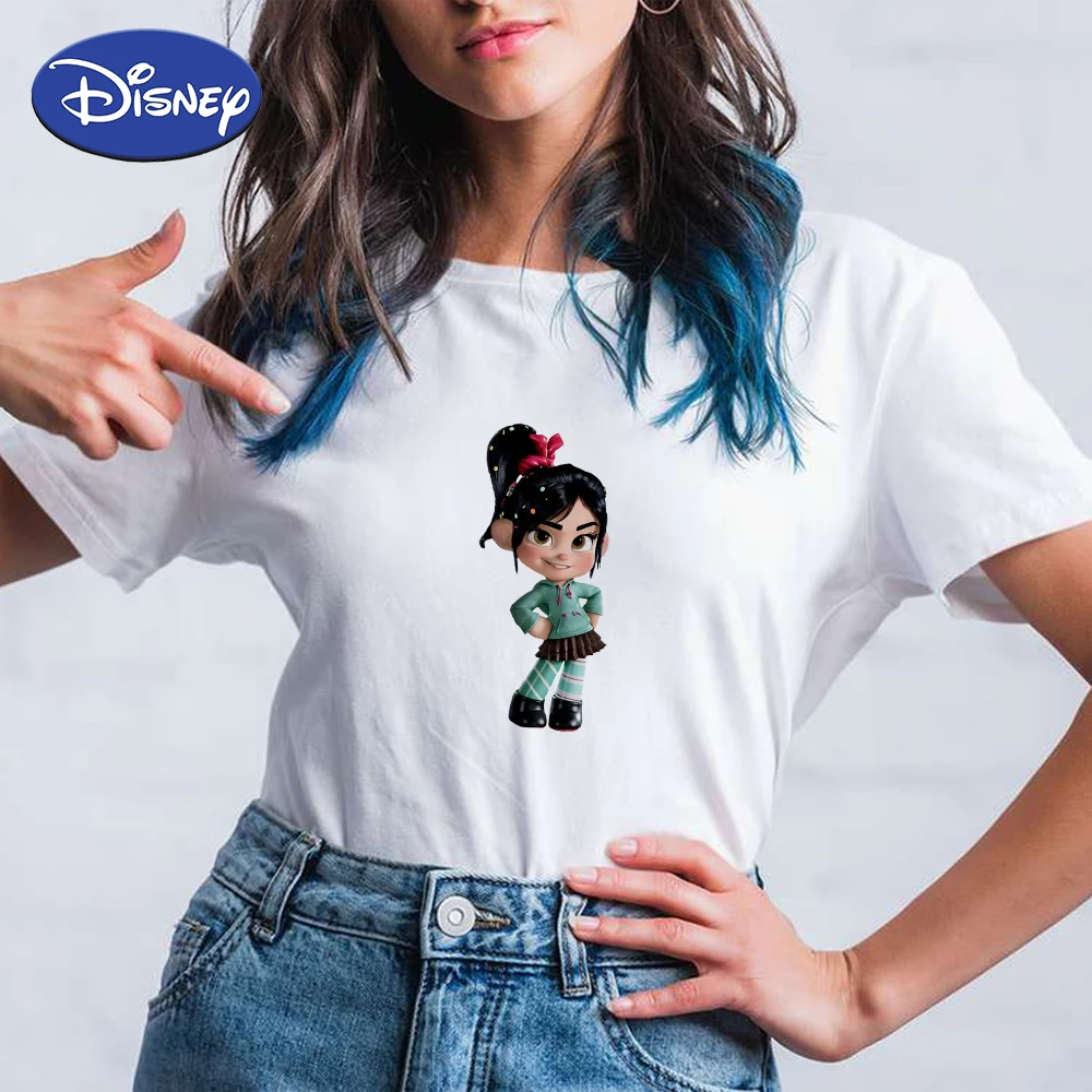 

Disney Wreck-It Ralph T Shirt Women Casual Short Sleeve T-shirt Hipster Soft Oversized Lady Clothes Trendy Chile Dropshipping
