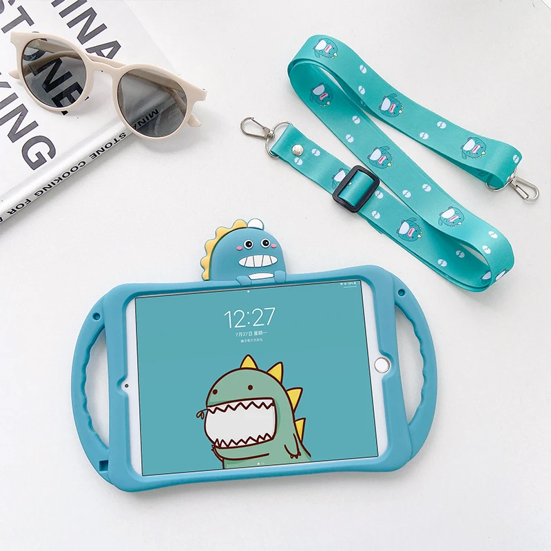 

Kids Case for iPad 7/10.2Soft Silicon Child Lovely Stand Tablet Cover for Ipad 8th 9.7 inch 2018 Mini 5 4 3 2 Air 2 6th Gen 10.9