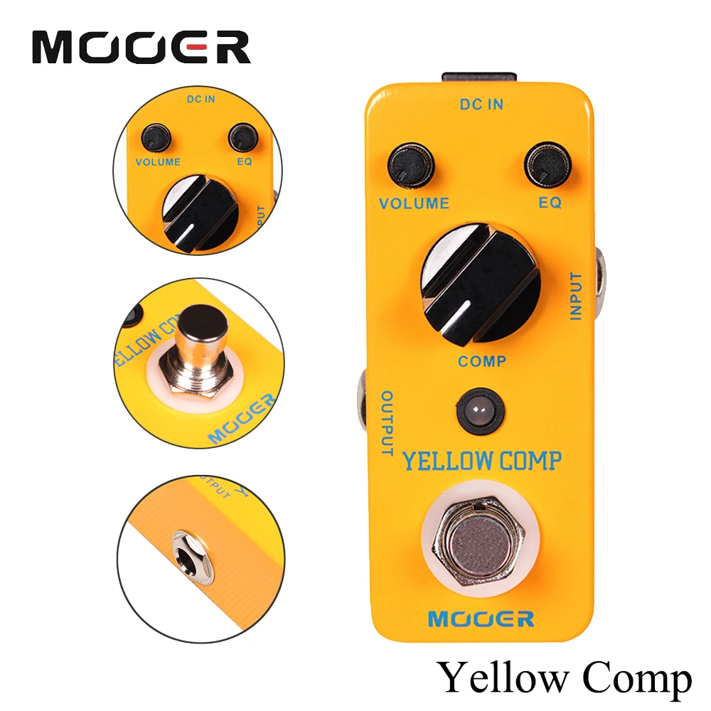 MOOER MCS2 Yellow Comp Effector Pedal Guitar Processor For Electric Guitar Accessories Compression Guitar Effect Pedal Musical enlarge