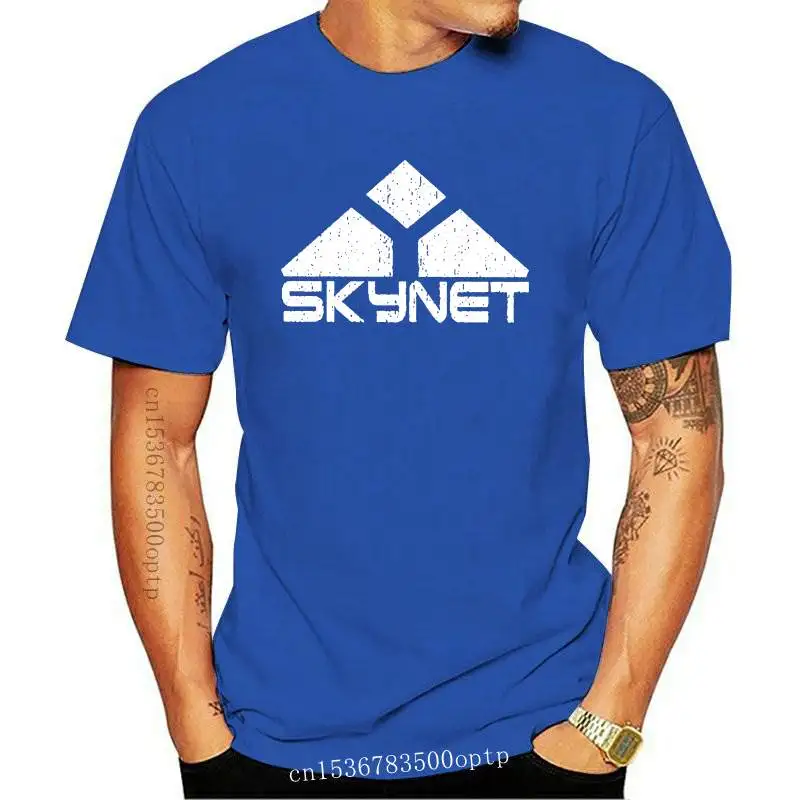 

Custom Made Skynet T Shirt Men Custom Made Short Sleeves 100 Cotton Crew Tees Shirts