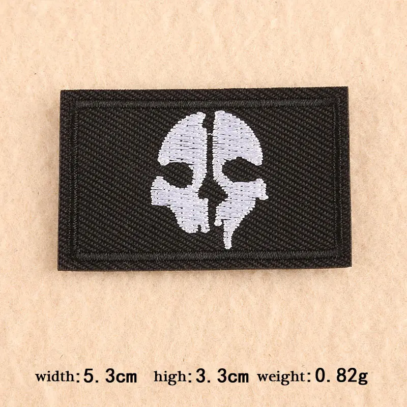 

Black and White Iron on DIY Clothes Patches Skull Hot Sale Stripes 1PC Popular Embroidery Sticker Finger Appliques Round Badges