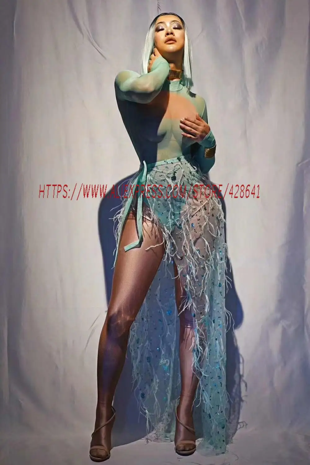 High Elastic Sexy Women Bodysuit Crystals Dj Ds Custom Performance Homecoming Evening Party Fashion