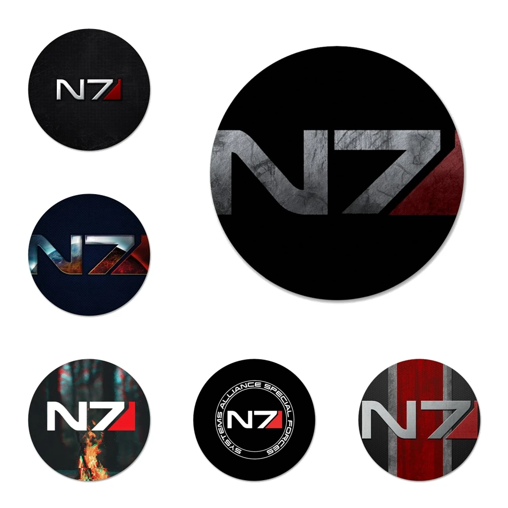 

58 мм N7 Mass Effect значок на булавке значок декоративные Броши Металлические Значки для одежды Рюкзак украшения