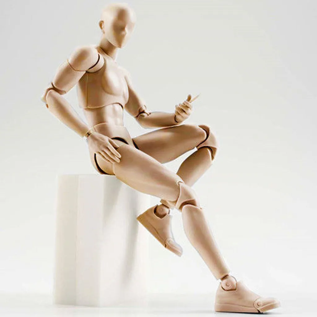 ПВХ Фигурки тела модель манекен bjd арт схематичный эскиз фигурка 3D13cm фигурка игрушки художника подвижная Мужская Женская фигурка с шарнирными соединениями