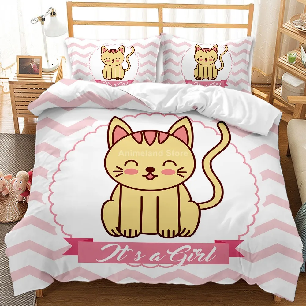 

2021 Cute Animals Cartoon 3D Print Comforter Bedding Sets Queen Twin Single Size Duvet Cover Set Pillowcase Home Textile Luxury