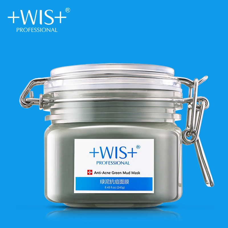 Маска для лица WIS из зеленой глины минералы контроль жирности лечение акне