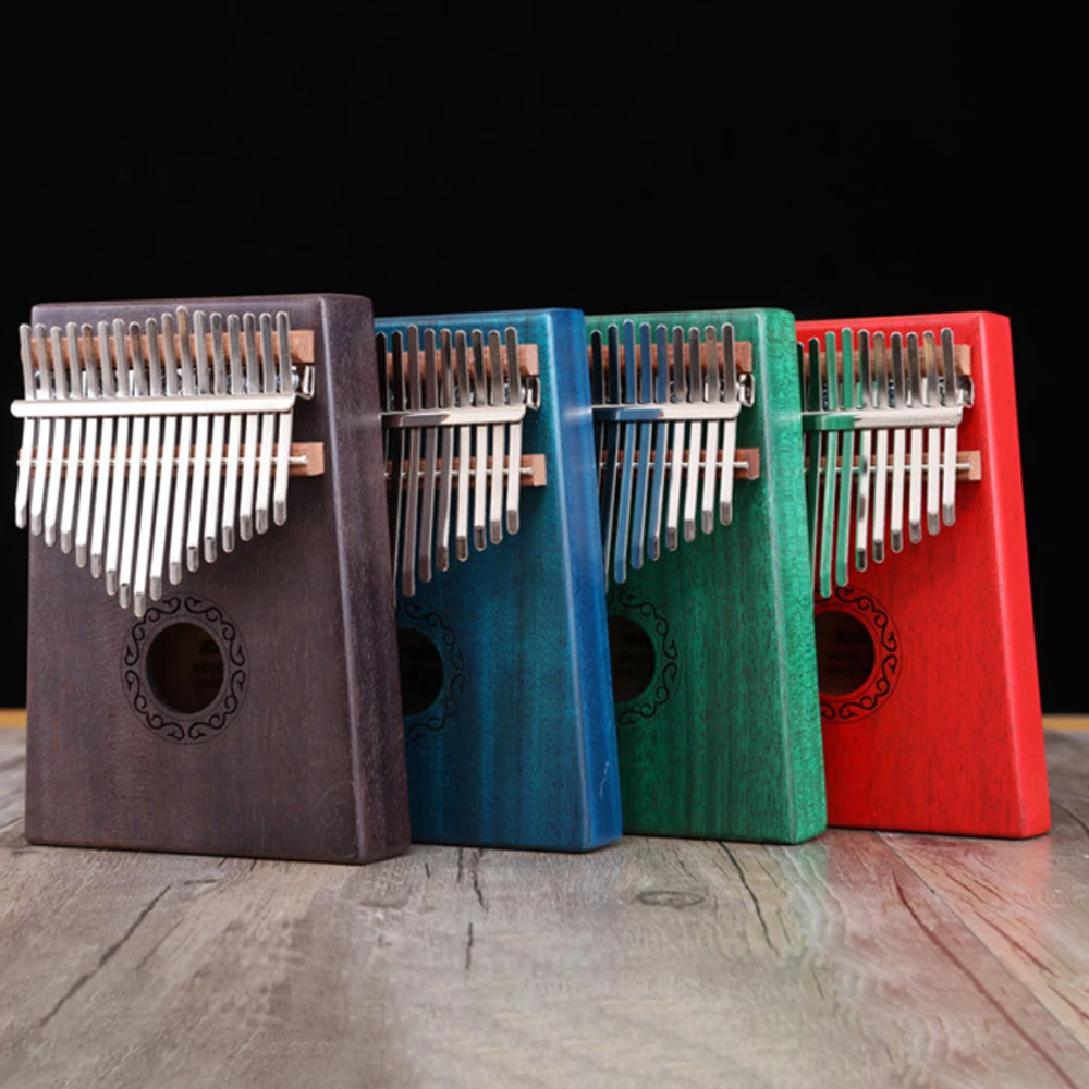 Kalimba пианино с 17 клавишами музыкальный инструмент из красного дерева Набор