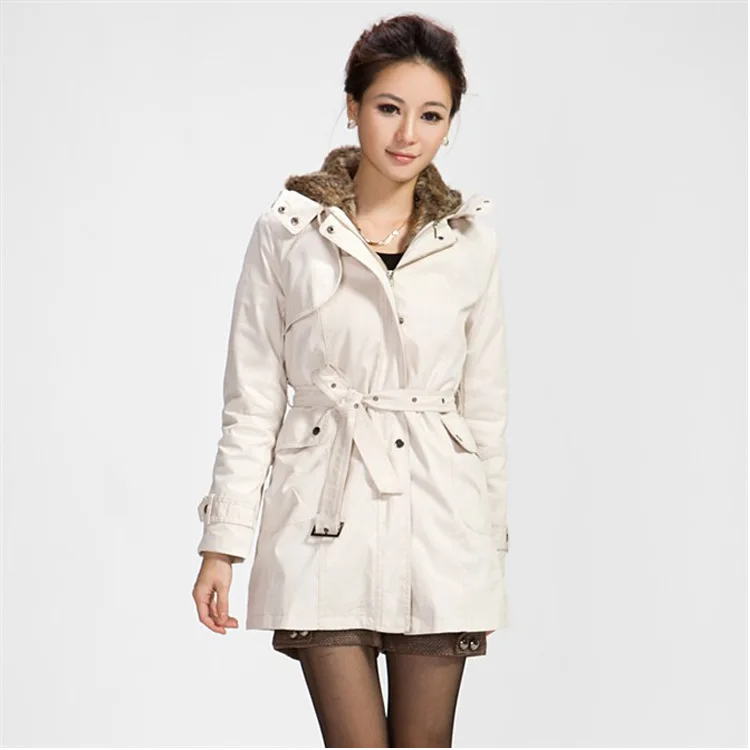 Winter jacket women 2020  fleece long coat wool liner warm winter thickening cotton-padded clothes vestidos QK002