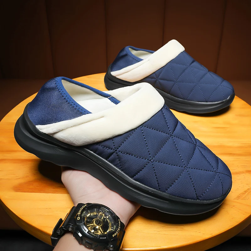 

Women House Slippers Female Waterproof Warm Plush Slipper Comfortable Indoor Home Cotton Shoe Soft Slippers Chaussons Chauds