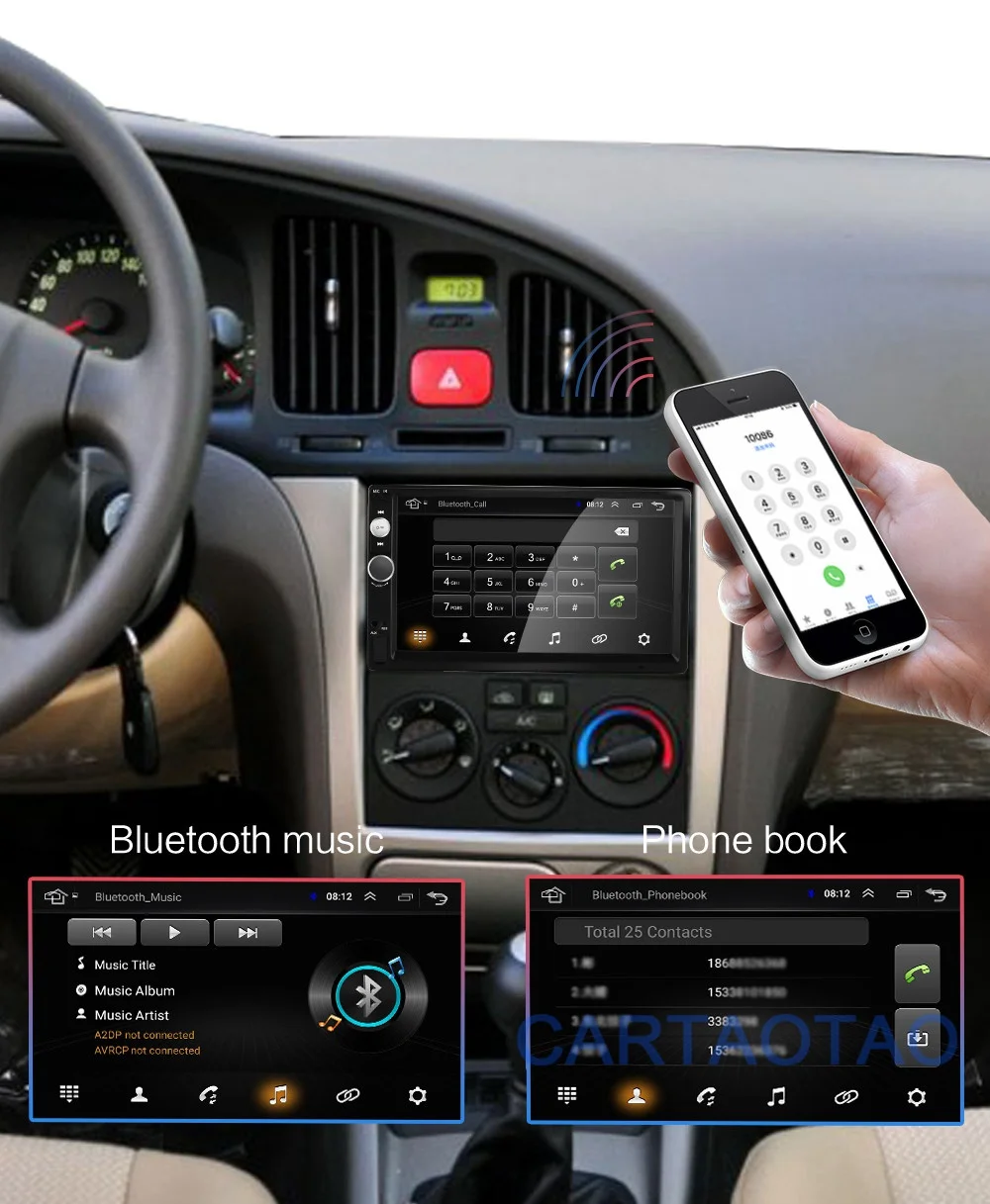 2G+ 32G 2DIN Android автомобильный DVD мультимедийный плеер для Volkswagen Nissan hyundai Kia 7 ''универсальный автомобильный радиоприемник gps навигация WiFi