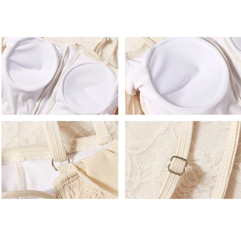 STAERK сплошной кружевной купальник с высоким вырезом Цельный бикини цельный