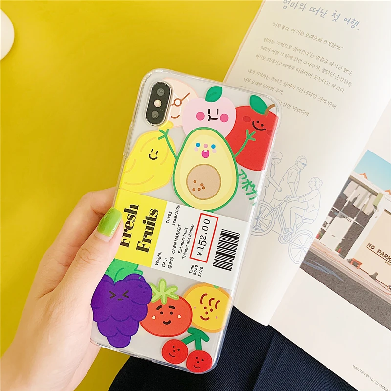 3CPizai забавные цветные чехлы для телефонов с фруктовым дизайном iPhone XS MAX XR X 7 8 6S Plus