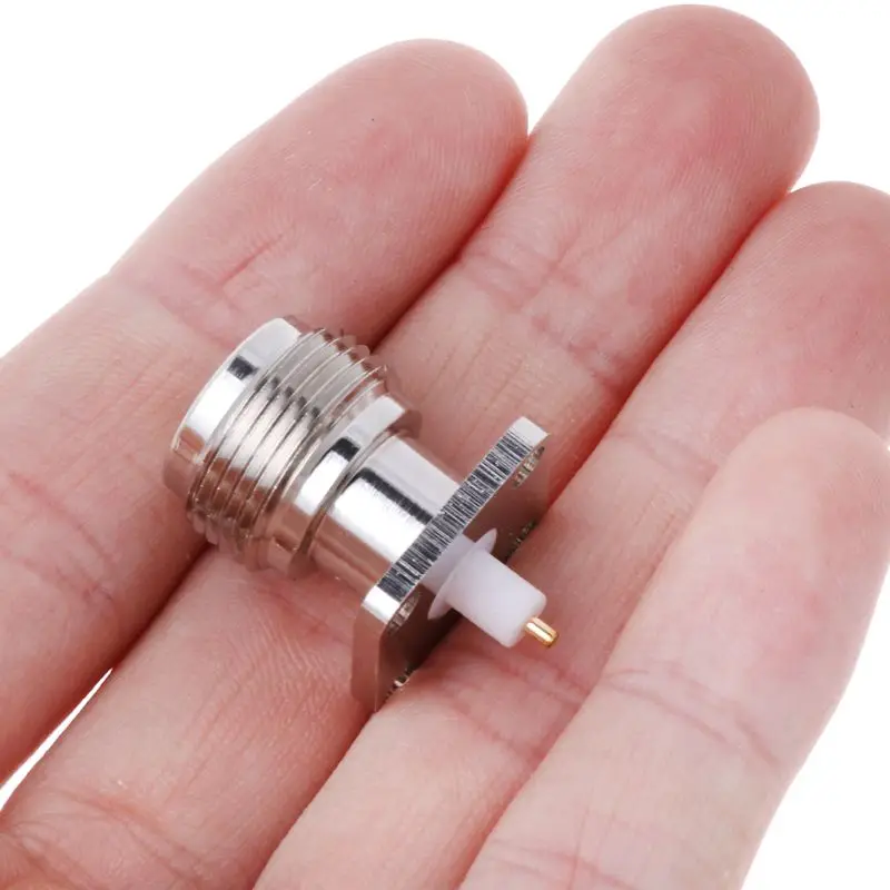 

N-KFD-5 N Female Jack Panel Mount RF Coax Connector Flange Solder Nickelplated