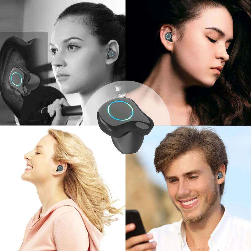 

R6 TWS Bluetooth Earphone Touch Control Wireless Bluetooth Headphones Headset with Mic LED Display for Xiaomi Samsung iphone