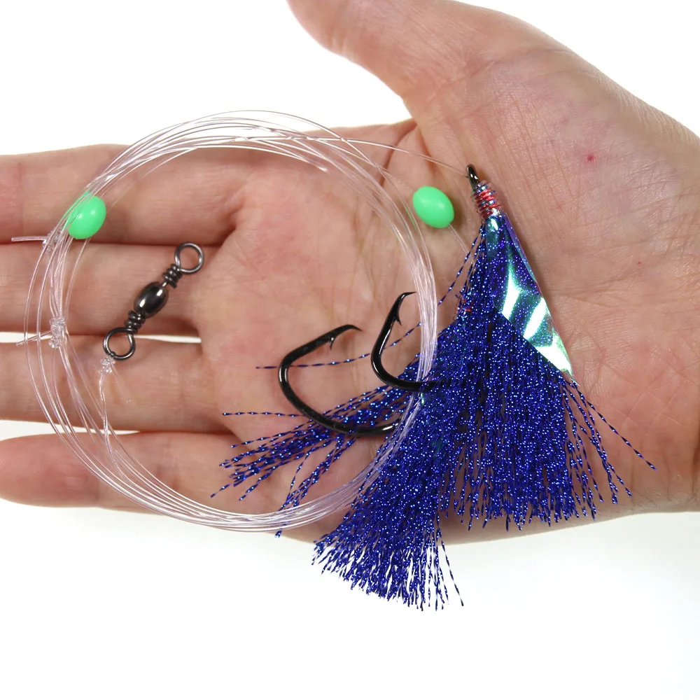 ICERIO 5 мешков вспышка Ранги Сабики с 2 крючками рыболовные снасти для морской