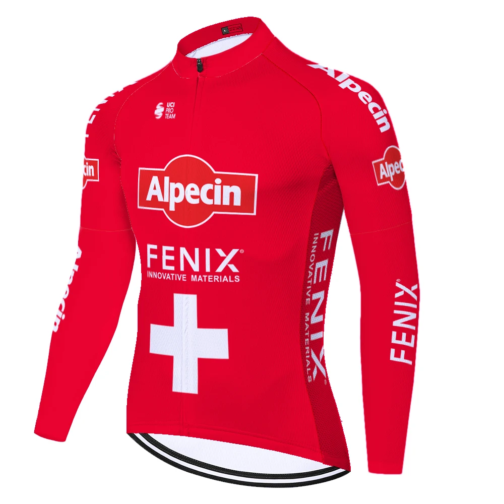 2021 команда alpecin fenix Велоспорт Джерси Лето Весна с длинным рукавом велосипедная