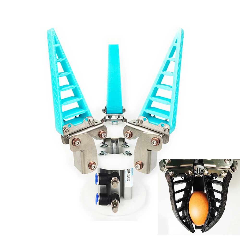 HOT Industrial Flexible Claw Pneumatic Electric Adaptive Soft Finger Grippers for 3kg Big Load Robot Arm Clamp