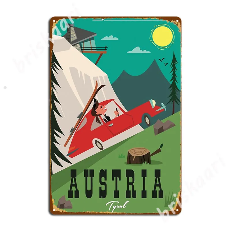 

Австрийский плакат, металлические знаки, настенная роспись для паба, украшение, фотообои, плакаты