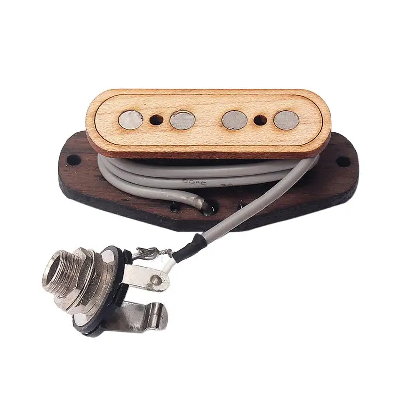 1 шт. Soundhole пикап четыре строки коробка для сигар клена 4-х полюсной акустическая Запчасти хамбакер для музыкальных инструментов для бас-гитары