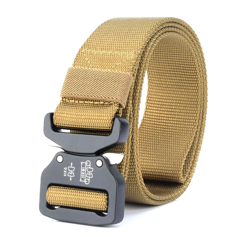 Ремень мужской армейский тактический нейлоновый с металлической