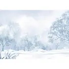 Фон для фотосъемки с изображением зимних снежных деревьев, фотофоны с компьютерной печатью для детской портретной фотосъемки