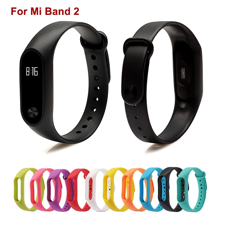 Силиконовый ремешок для смарт-часов Mi Band 2 спортивный резиновый браслет Xiaomi |
