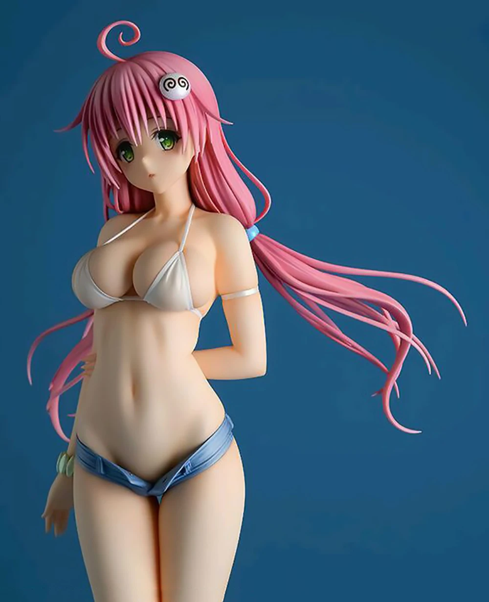 22 5 см для любящей грудь Lala Balla Deviluke розовые короткие волосы ПВХ прозрачный