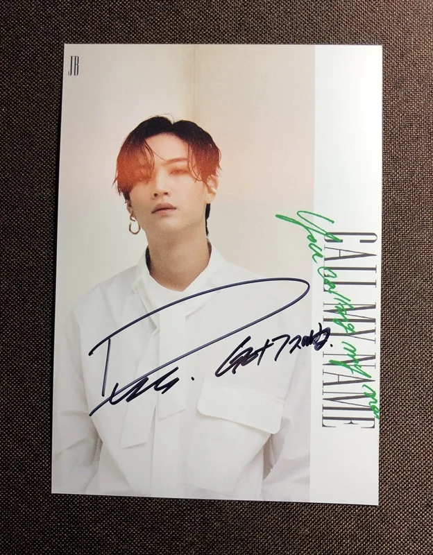 Ручной подписанный GOT7 JB Defsoul фото с автографом позвоните мое имя 5*7 K-POP 102019O