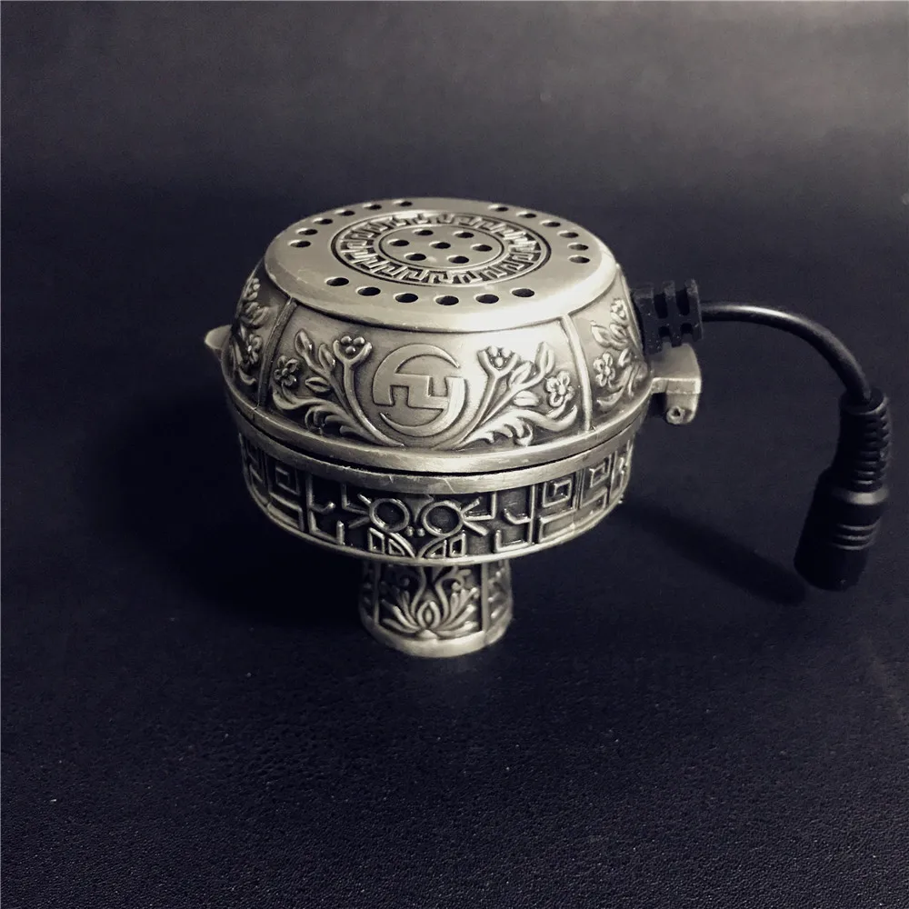 

Arab Silver Metal Hookah Shisha Special Charcoal Electric Furnace Holder Carbon Stove Chicha Bowl Shisha Pipes Accessories