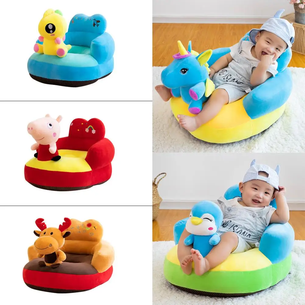 

Baby Seats Sofa Support Cover Infant Learning to Sit Plush Chair Feeding Seat Skin for Toddler Nest Puff Dropshipping No Filler