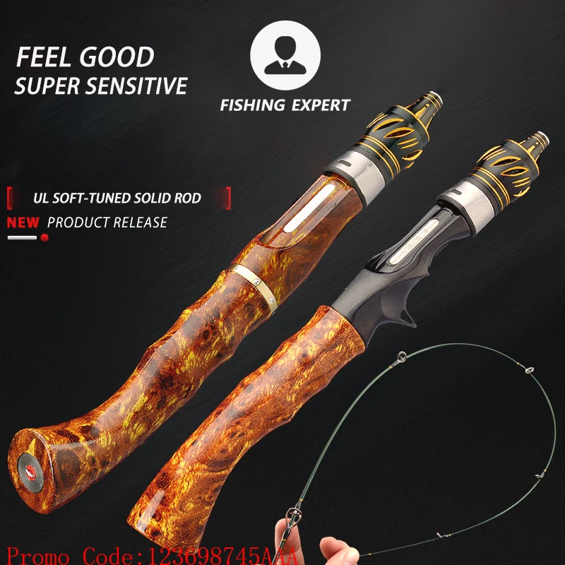 

Soft Tune Tones UL Cork Wood Handle Solid Pole Tip Fishing Gear Casting Spinning Jigging Rod Ultra Light Boat Lure Tackle Rock