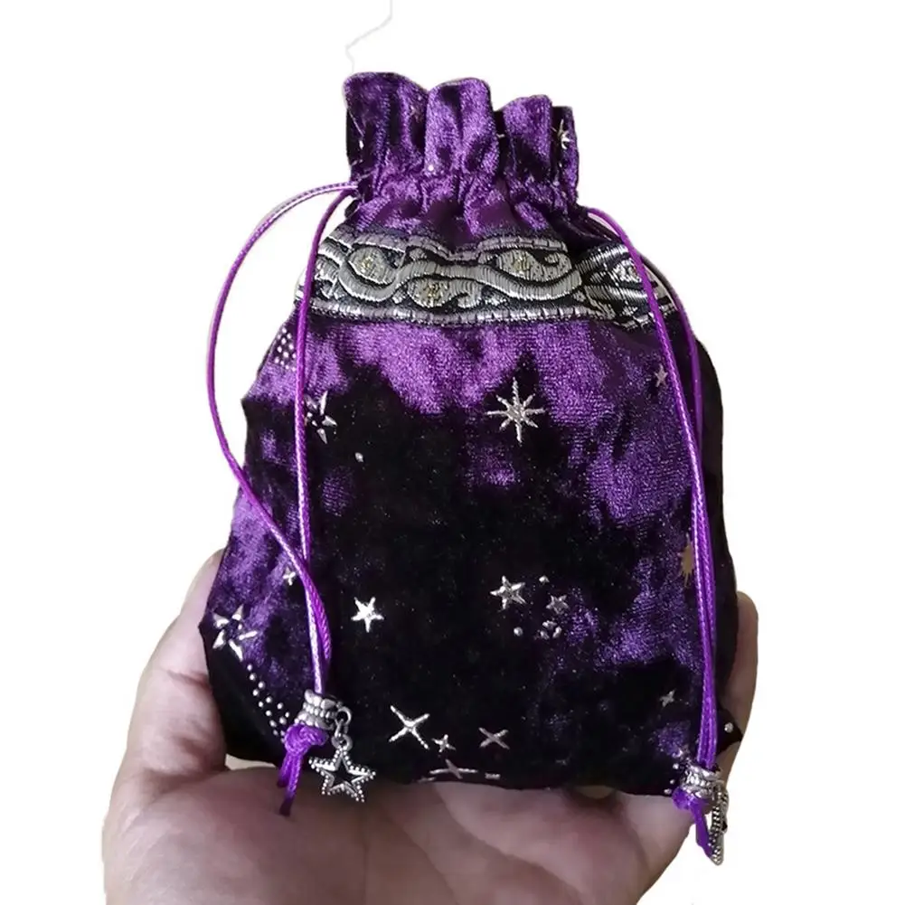 

Thick Velvet 13x18cm Tarot Oarcle Card Brand Bag Cards Storage Bags Witch Fortune-Telling Game Portable Supplies Divination Fate