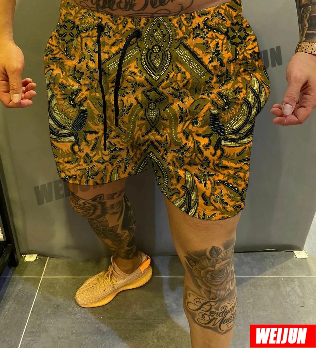 

2021 Fashion Summer Men's European and American Printed Beachwear Shorts Exotic Hawaiian Shorts Plus Size Beachwear