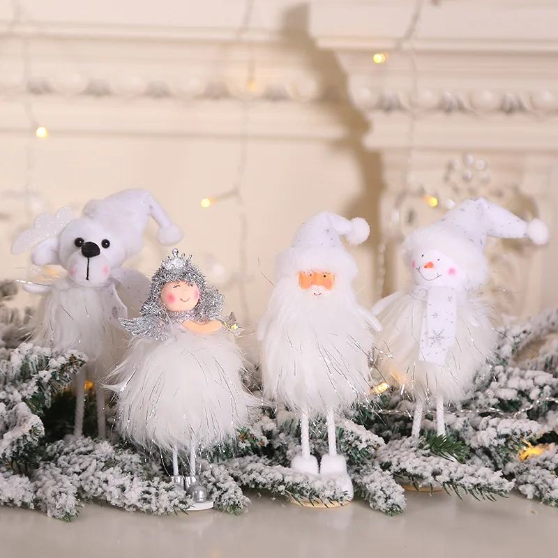 

New Year 2022 Christmas Angel Girl Boy Dolls Xmas Tree Ornament Noel Christmas Decoration for Home Navidad 2021 Kids Gift