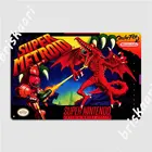 Металлические знаки Super Metroids, настенный плакат, кинотеатр, гараж, кухня, винтажные жестяные плакаты