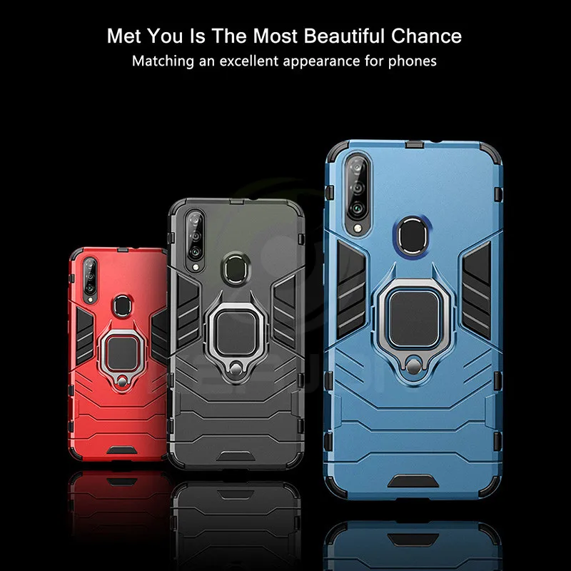 Amor Case For Huawei Honor 20s 6.15inch Metal Ring Holder PC Back Cover 20 s MAR-LX1H Phone Shell |
